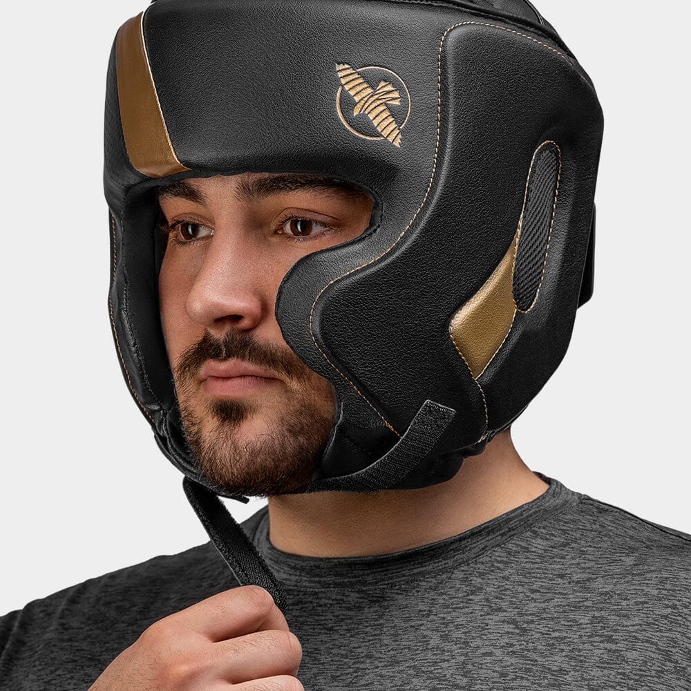 Hayabusa T3 Headgear Black/Gold