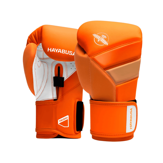 Hayabusa T3 Neon Youth Boxing Gloves Neon Orange