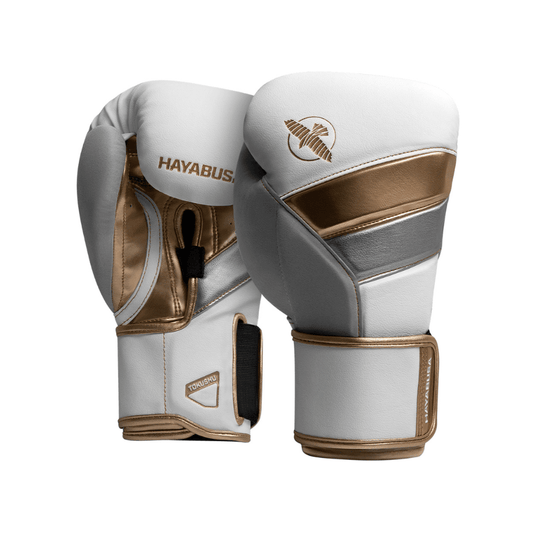 Hayabusa T3 Youth Boxing Gloves White/Gold
