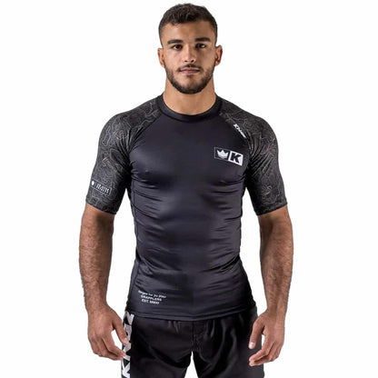 Kingz Apex Short Sleeve Rashguard Rashguards Kingz Black X Small 