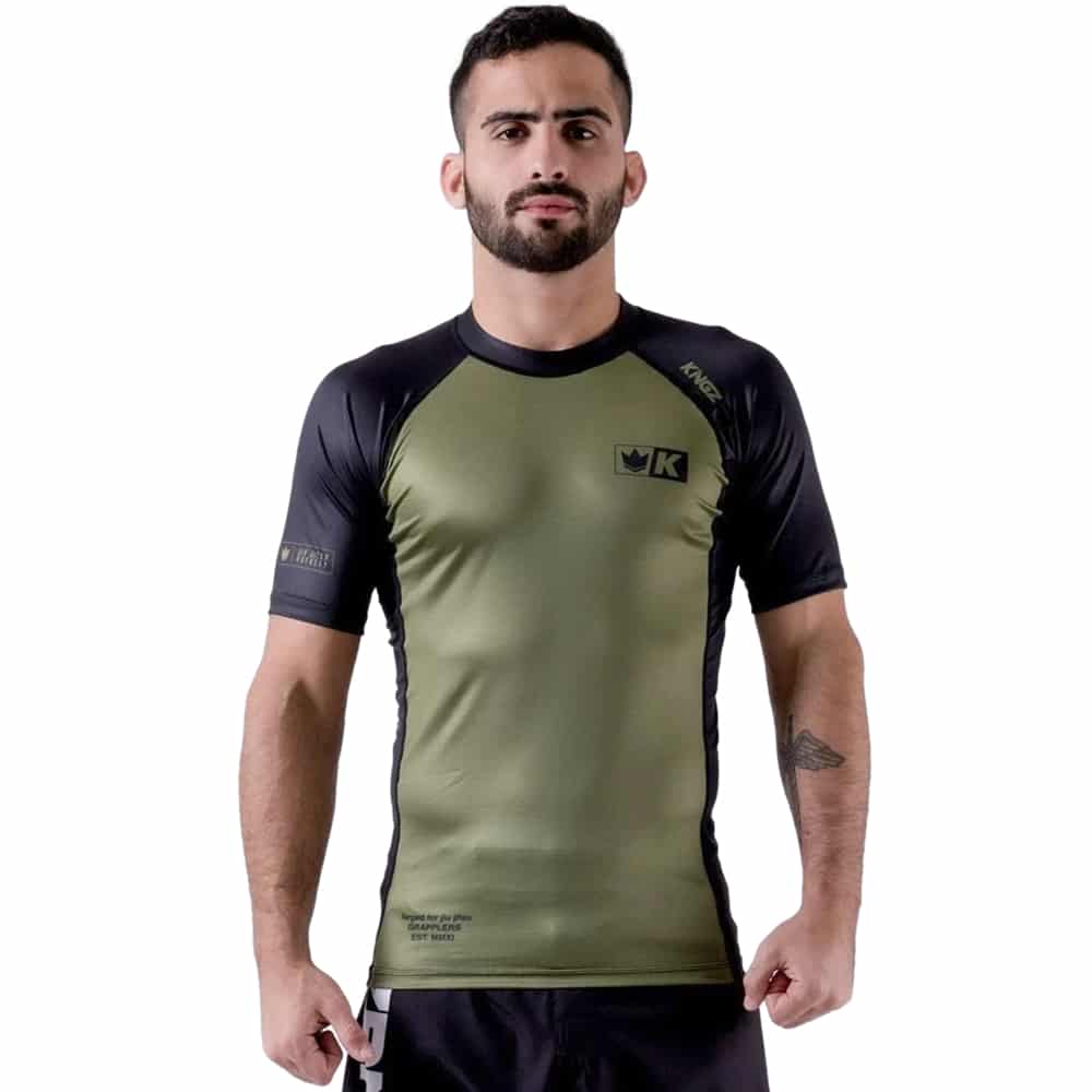 Kingz Krown Short Sleeve Rashguard Rashguards Kingz Green X Small 