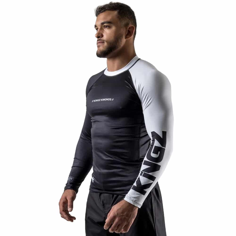 Kingz OE Long Sleeve Rashguard Black Front Left