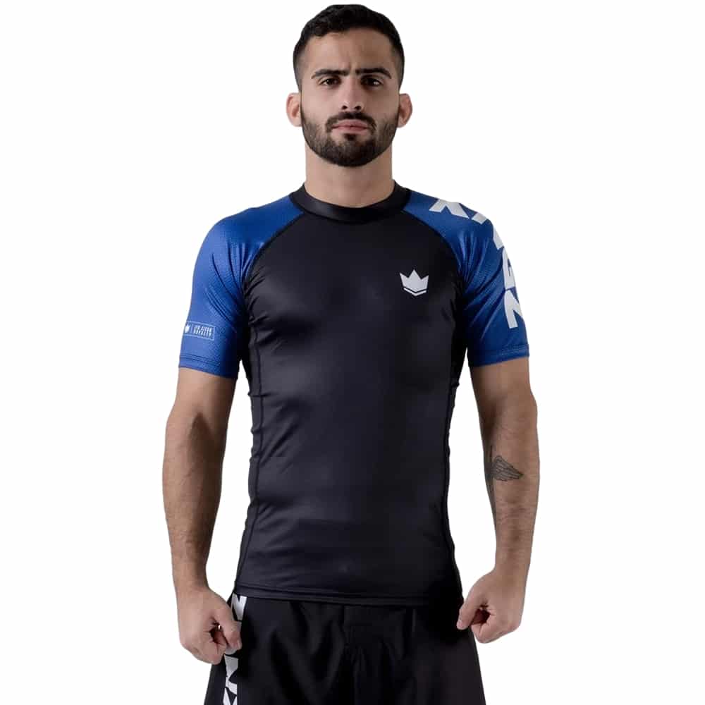 Kingz Performance Short Sleeve Ranked Rashguard Rashguards Kingz Blue X Small 