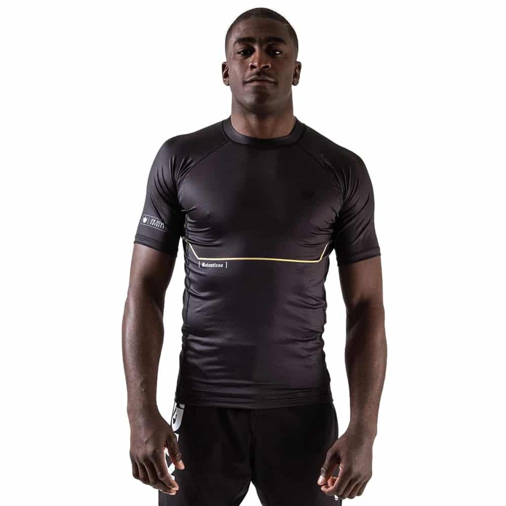 Kingz Relentless Short Sleeve Rashguard Rashguards Kingz Black X Small 