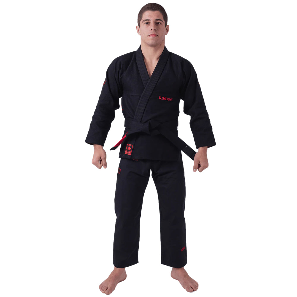 Kingz Mens Ultralight 2.0 Jiu Jitsu Gi Black Front