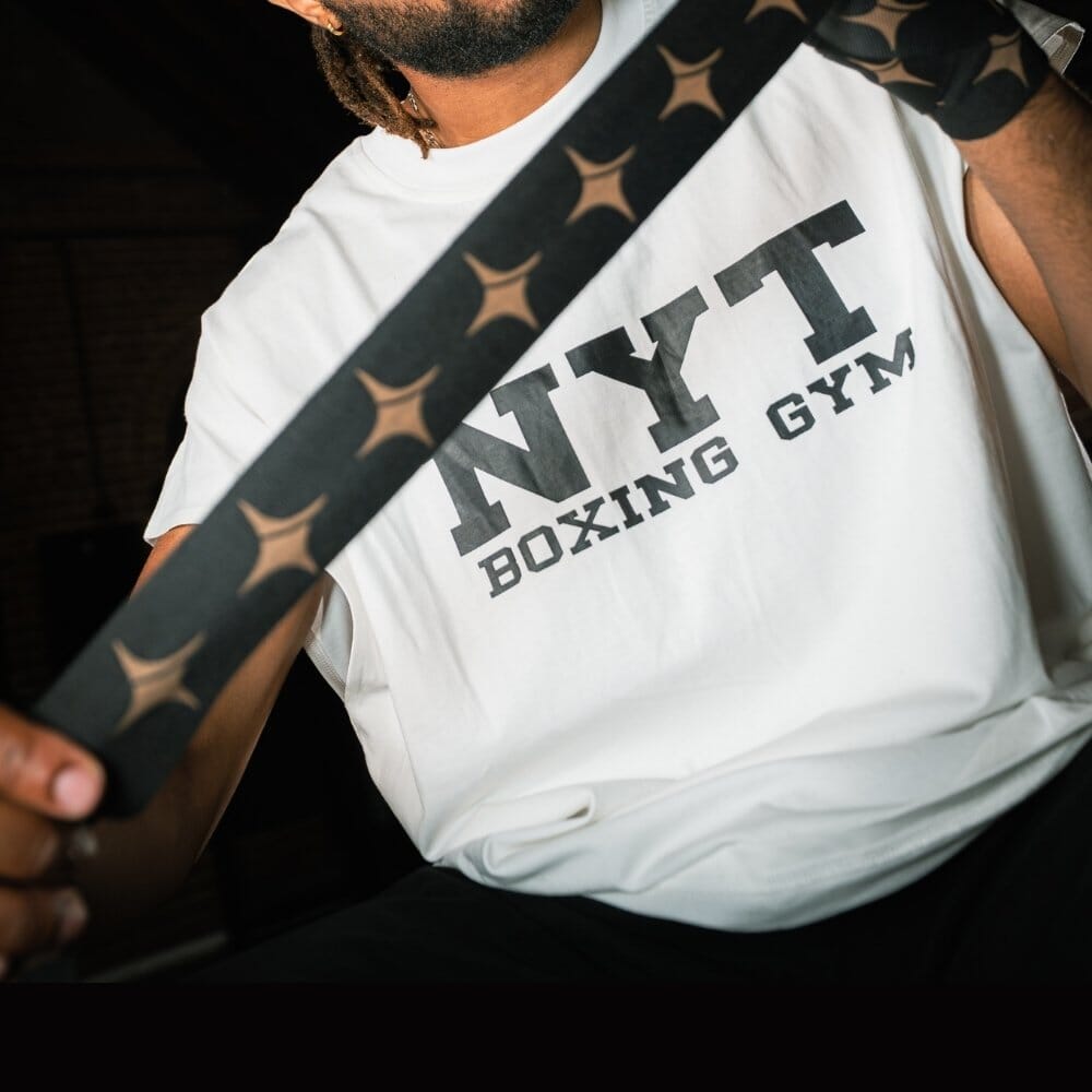 NYT Boxing Training Muscle White T-Shirts NYT 