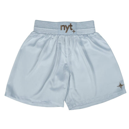 NYT Satin Boxing Shorts White/Sand