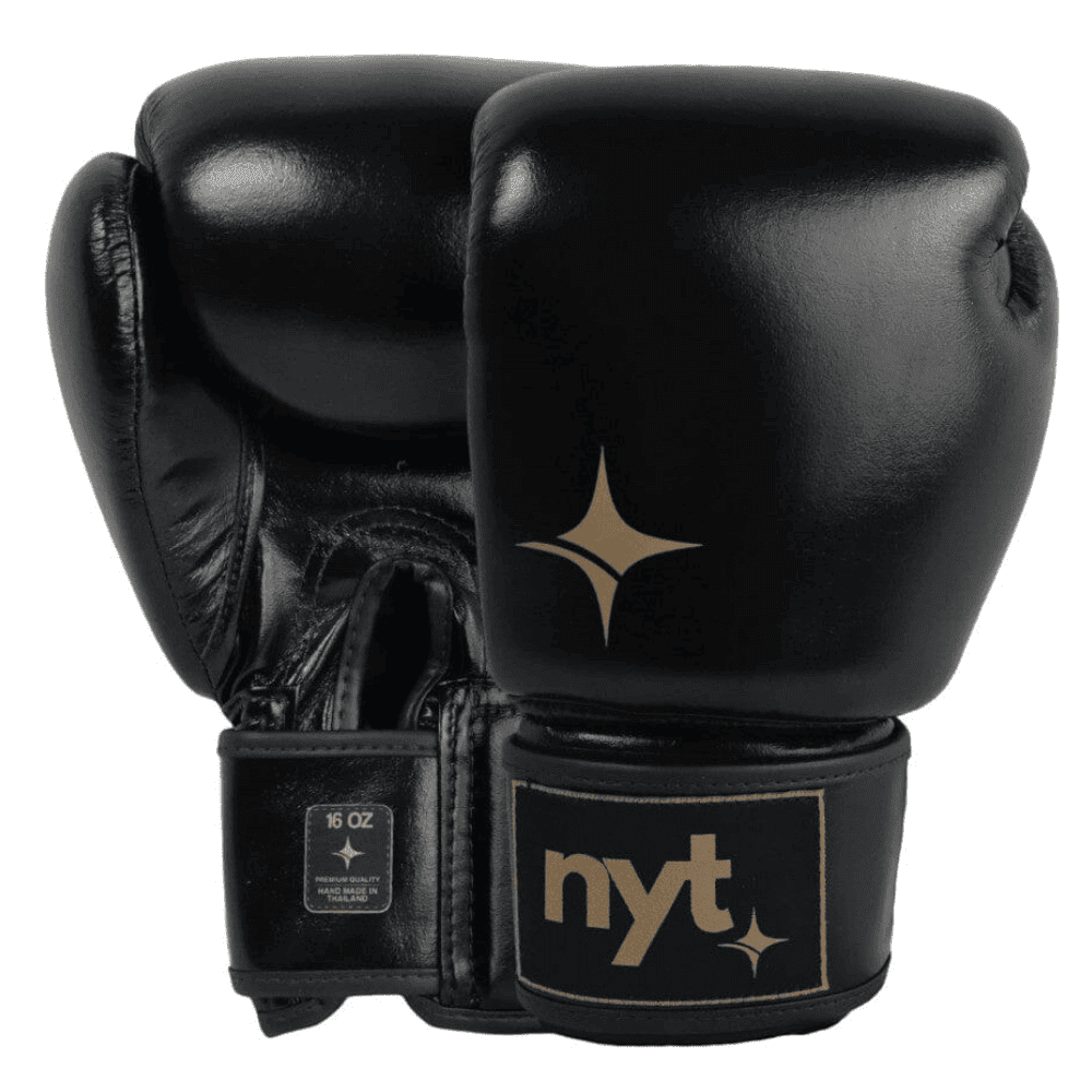 NYT Muay Thai Boxing Gloves Muay Thai Gloves NYT Black/Sand 10oz 