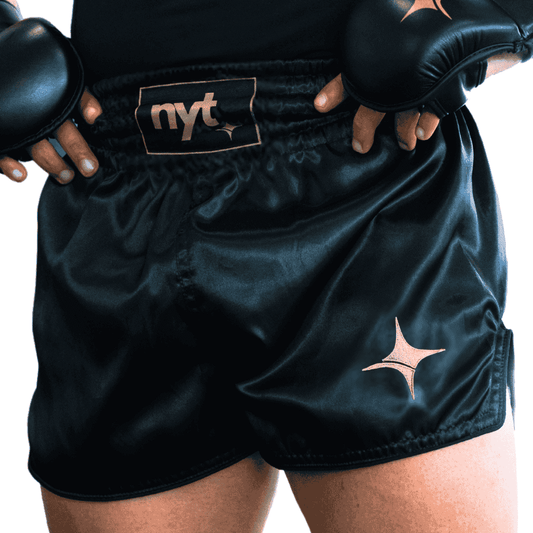 NYT Origin Muay Thai Shorts Muay Thai Shorts NYT Black/Sand X Small 