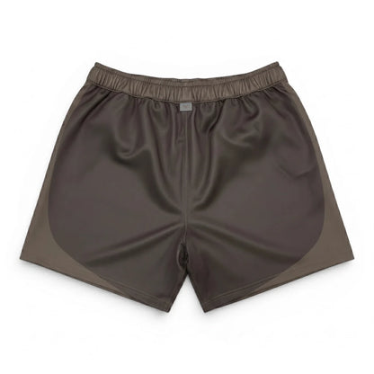 Brown shorts on a white background