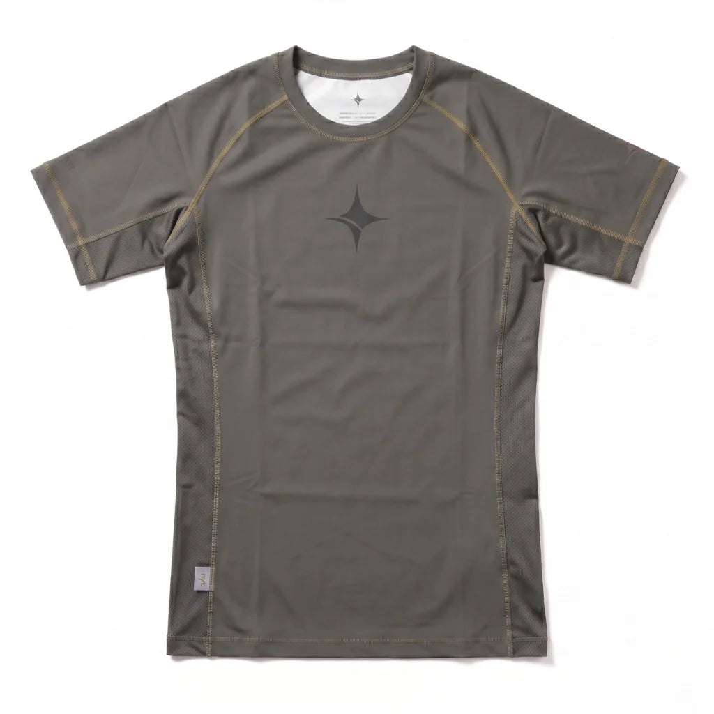 NYT Staple Series Short Sleeve Rashguard Khaki/Ash