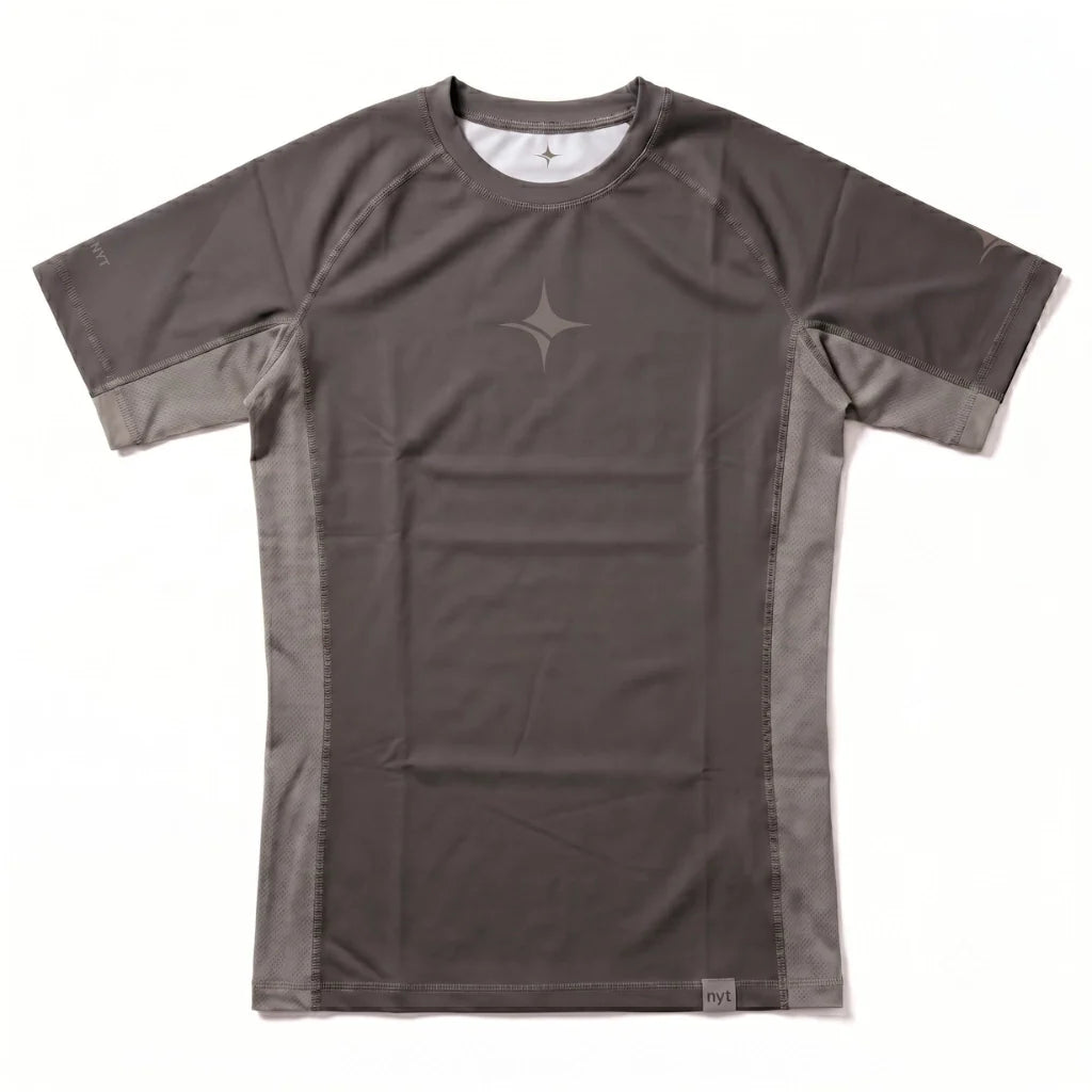 NYT Staple Series Short Sleeve Rashguard Ash/Khaki