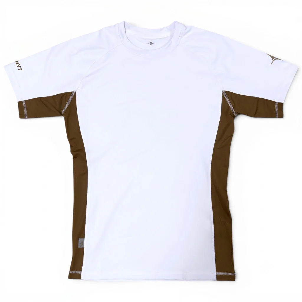 NYT Staple Series Short Sleeve Rashguard White/Sand