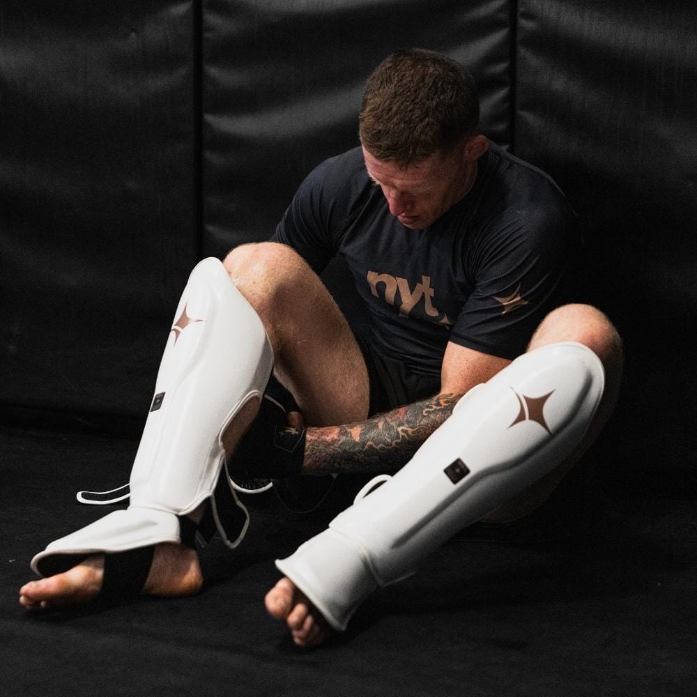 NYT Muay Thai Shin Guards White Shin Guards NYT 