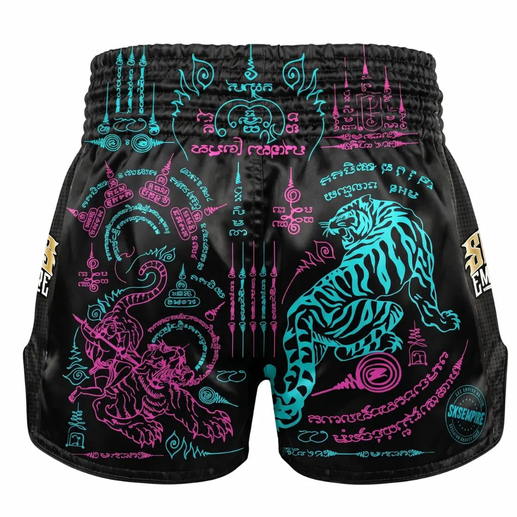 SKS Tiger Conqueror Muay Thai Shorts Black
