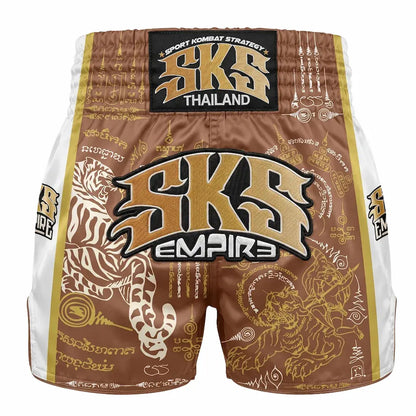 SKS Tiger Conqueror Muay Thai Shorts Brown