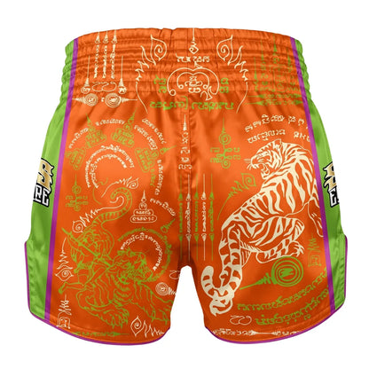 SKS Tiger Conqueror Muay Thai Shorts Orange
