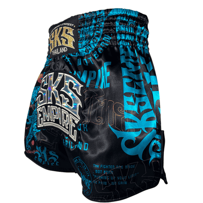 SKS Blue Stickerbomb Muay Thai Shorts Muay Thai Shorts SKS 