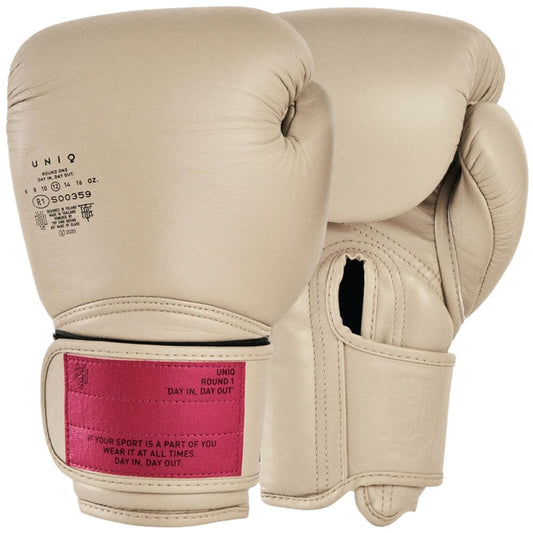 UNIQ Classic Velcro Boxing Gloves Boxing Gloves UNIQ Classic Beige 10oz 