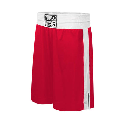 Bad Boy Stinger Amateur Boxing Shorts Red Left Side