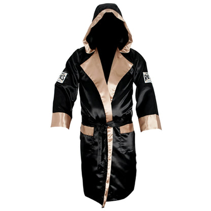 Cleto Reyes Boxing Robe with Hood Black/Gold Front