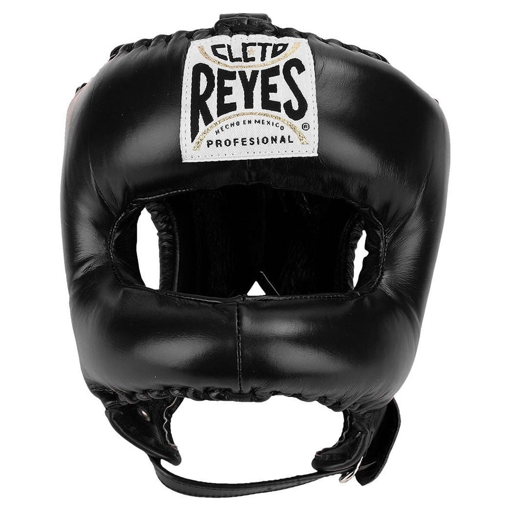 Cleto Reyes Traditional Headgear with Nylon Face Bar Black Front