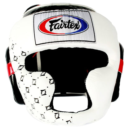 Fairtex HG10 Super Sparring Head Guard White Front