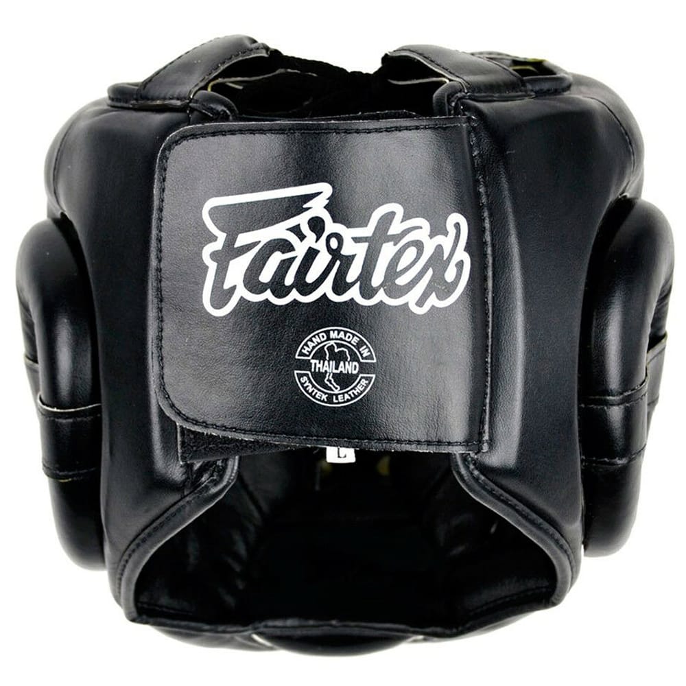 Fairtex HG13 Extra Vision Lace Up Head Guard Black Back
