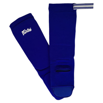 Fairtex SPE1 Fabric Shin Pads Blue Back