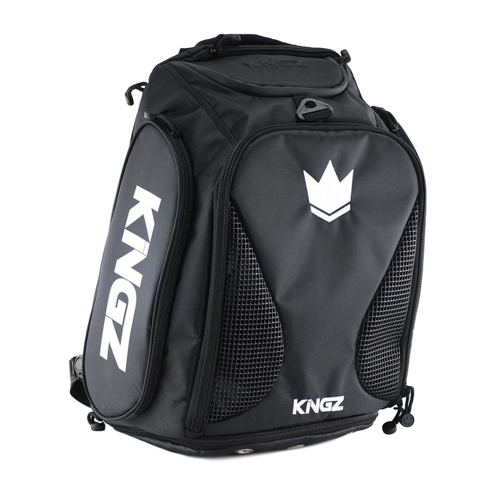 Kingz Convertible Backpack 2.0 Black Front Angle