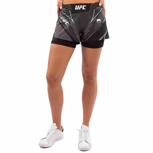 UFC Venum Authentic Fight Night Womens Shorts Black Front