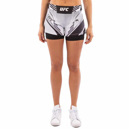 UFC Venum Authentic Fight Night Womens Shorts White Front